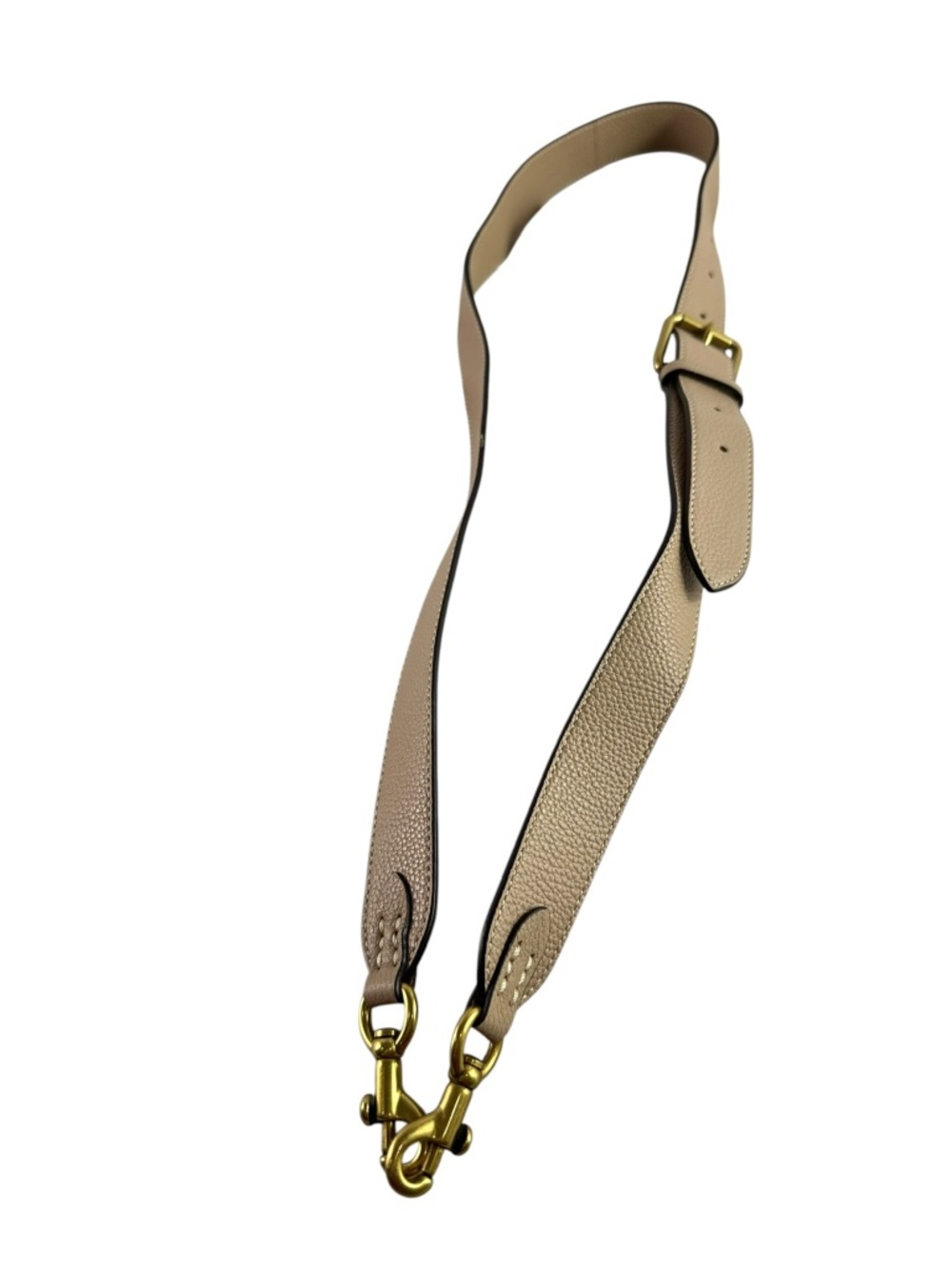 COACH Taupe Genuine Leather Shoulder Strap Crossbody Brass Hardware
